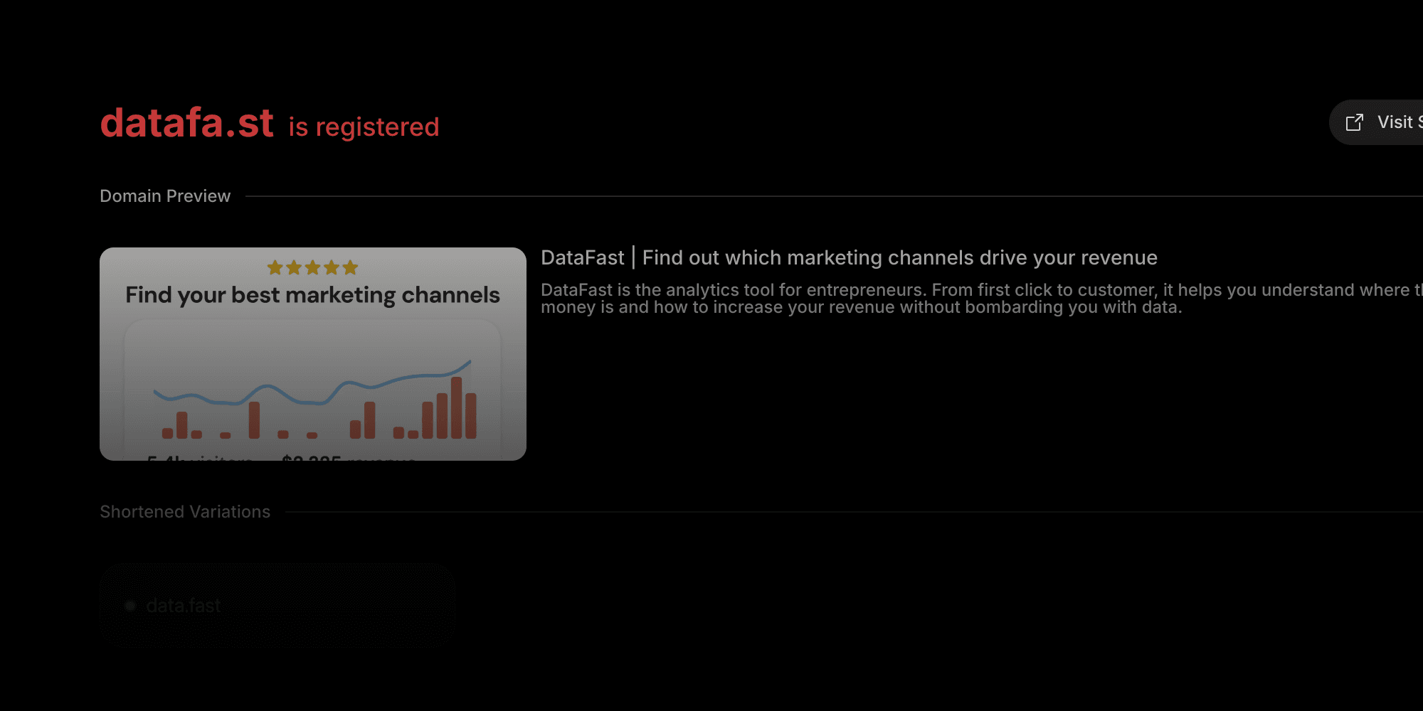 Domain availability checker displaying WHOIS data, registration status, and domain ownership information